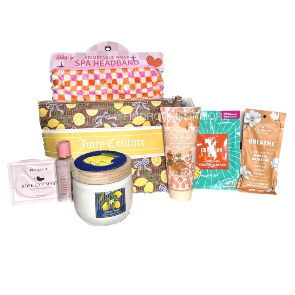 Juicy Couture Lemon Print Cosmetic Bag Bundle